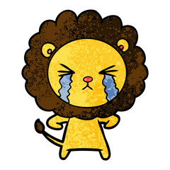 cartoon crying lion