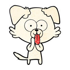 cartoon dog with tongue sticking out
