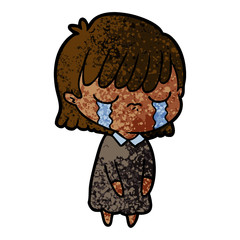 cartoon woman crying