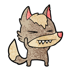 angry wolf cartoon