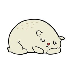 cartoon sleepy polar bear