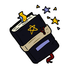 cartoon witch's book of spells © lineartestpilot
