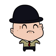 cartoon old businessman