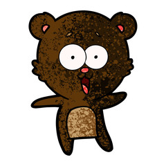laughing teddy  bear cartoon