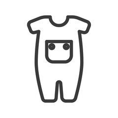 baby pyjama icon, baby clothe icon, cute baby wear symbol