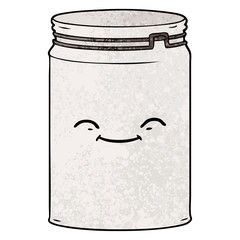 cartoon glass jar