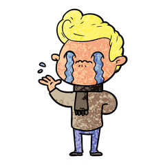 cartoon man crying