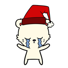 crying cartoon polar bear