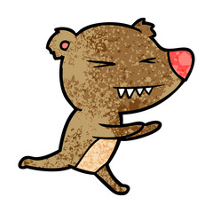 Fototapeta premium angry bear cartoon