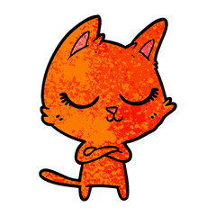 calm cartoon cat
