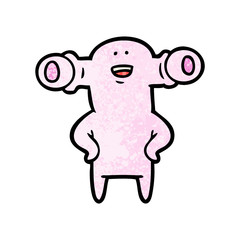 friendly cartoon alien
