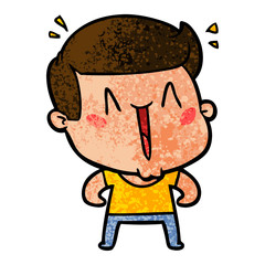 cartoon excited man