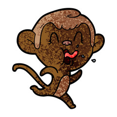crazy cartoon monkey