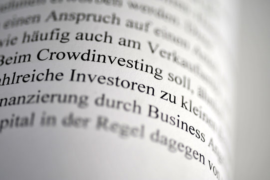 Crowdinvesting, Crowdlending, Crowdfunding, Unsch&auml;rfe, Text, Finanzierung, Schwarmfinanzierung, Projekt, Kredit, Kapitalgeber, Kleinkredit, Mikrokredit, Risiko, Darlehen, Forderung, Totalverlust