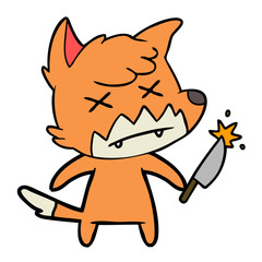 cartoon dead fox
