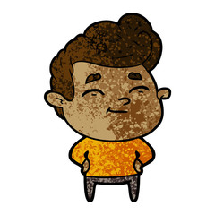 happy cartoon man