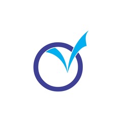 O letter with tick logo