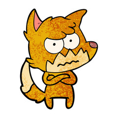 cartoon annoyed fox