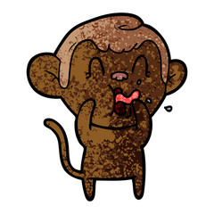 crazy cartoon monkey