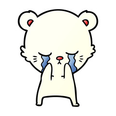 sad little polar bear cartoon