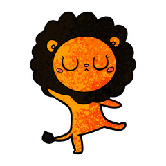 cartoon lion dancing