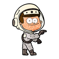 happy astronaut cartoon
