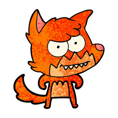 cartoon grinning fox
