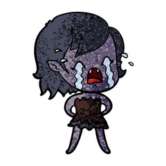 cartoon crying vampire girl