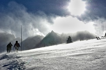 Winter Tatra Mountains wind halny