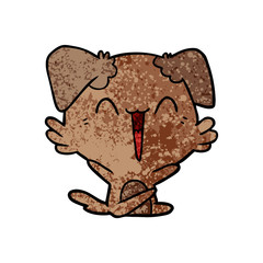 happy little dog cartoon