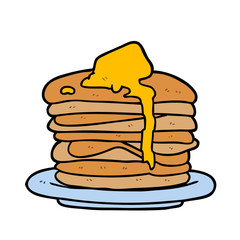 cartoon stack of pancakes