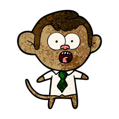 cartoon monkey businessman 