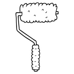 cartoon paint roller