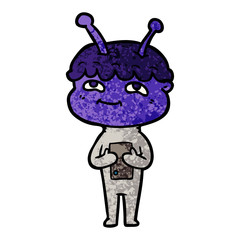 friendly cartoon spaceman