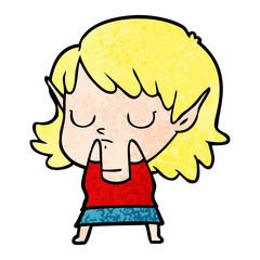 cartoon elf girl