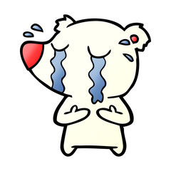 sad little polar bear cartoon