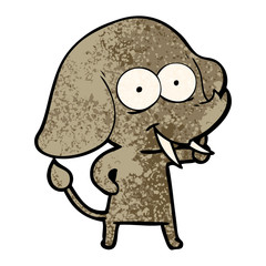 happy cartoon elephant