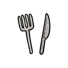 cartoon knife and fork