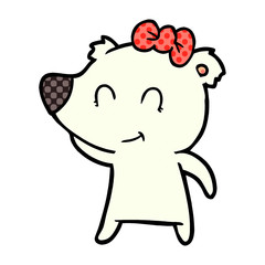 happy polar bear cartoon