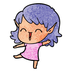 cartoon elf girl