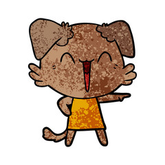 happy little dog cartoon