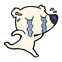 sad little polar bear cartoon