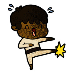 cartoon laughing boy