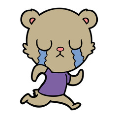 crying bear cartoon character