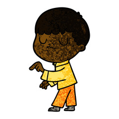 Obraz premium cartoon grumpy boy