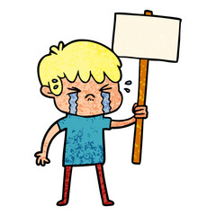 cartoon boy crying