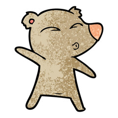 cartoon whistling bear