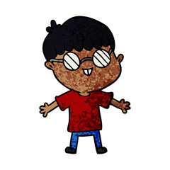 cartoon boy wearing spectacles