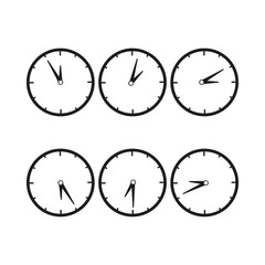 Clocks with difference time icon