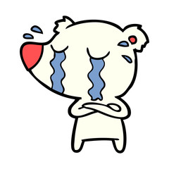 sad little polar bear cartoon